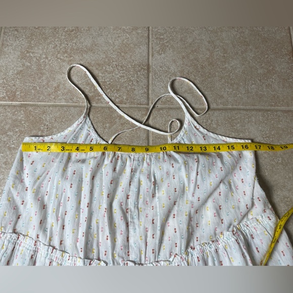 Madewell Tiered Cover-Up Dress Nightgown in Rainbow Clipdot Medium Cottagecore - Picture 9 of 15